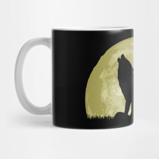 Howling Wolf And Epic Full Moon Mug